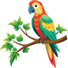 Parrot bird vector illustration