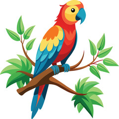 Parrot bird vector illustration