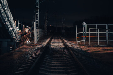 Railway in the night