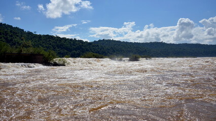 Mocona waterfalls, the largest longitudinal waterfalls in the world,  that range between 5 and 10 m...