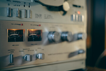 Retro photo of a tape recorder