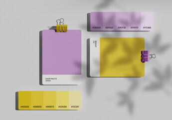 Top View of Color Palette Mockup