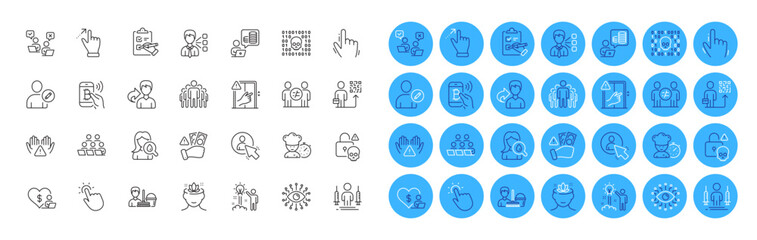 Checklist, Moisturizing cream and Group line icons pack. Chef, Fraud, Edit user web icon. Binary code, Budget accounting, Leadership pictogram. Online voting, Third party, Clean hands. Vector