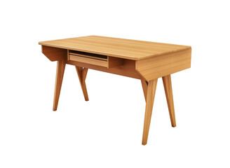 Modern table isolated on transparent background, cut out