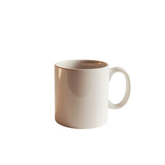 An empty white mug is ready to be filled with your favorite coffee or tea standing alone against a transparent background