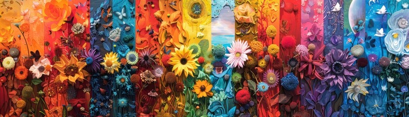 The art displays at the fair are a kaleidoscope of colors and textures, inviting visitors to explore each piece and uncover the stories behind them on a humid summer day