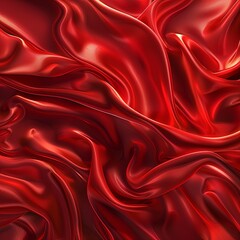 Obraz premium Luxurious Red Silk Texture Reflective Highlights
