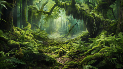 A deep forest green space, where stories take root and grow."