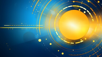 Obraz premium yellow and blue Abstract technology background circles digital hi-tech technology design background. concept innovation. vector illustration