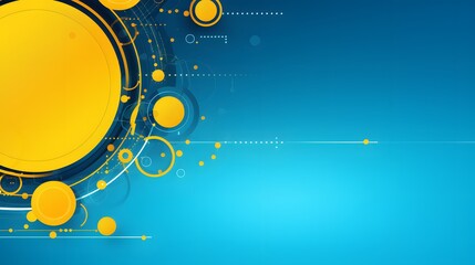 Fototapeta premium yellow and blue Abstract technology background circles digital hi-tech technology design background. concept innovation. vector illustration