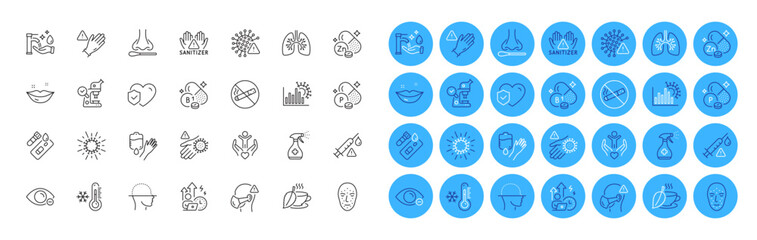 Blood, Difficult stress and Life insurance line icons pack. Phosphorus mineral, Wash hand, Coronavirus statistics web icon. Vaccine attention, Clean hands, Zinc mineral pictogram. Vector
