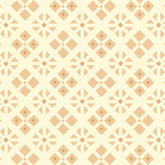 Traditioanl endless beige pattern of geometric floral tiles in beige color. Repeat neutral rhombus mosaic in mediterranean style.