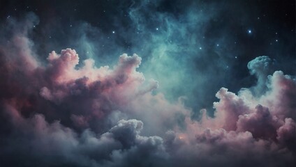 Nebulous Dreams, Dreamy Mist Texture Infused with Soft Smoke Colors and Nebulaic Sky.