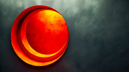 Abstract Red Circle on Textured Background