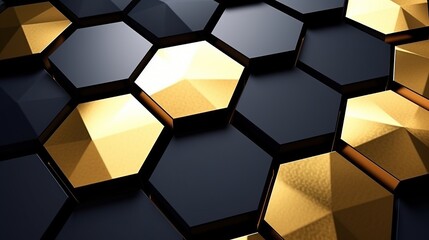 Luxury Abstract hexagon background generative ai