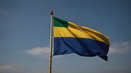 Gabon flag .Generative AI