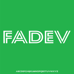 display futuristic alphabet font vector