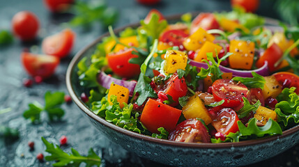 Healthy eating fresh salad vegetarian food