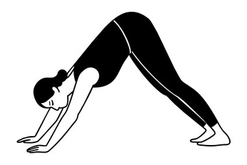 yoga pose silhouette illustration