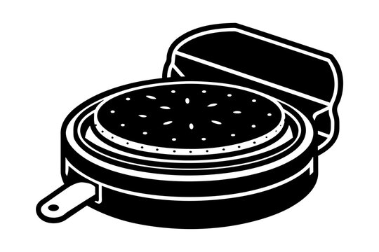 recommend clip art: electric tortilla maker silhouette illustration