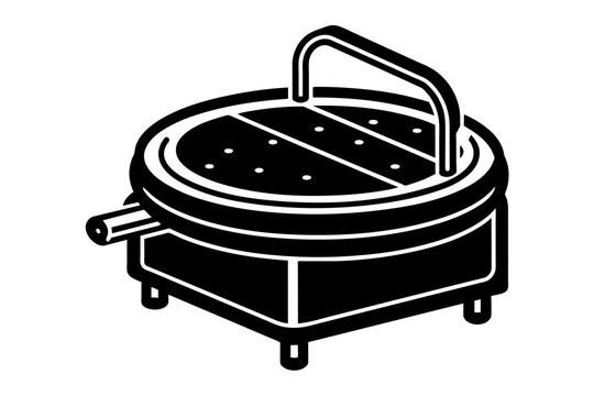 recommend clip art: electric tortilla maker silhouette illustration