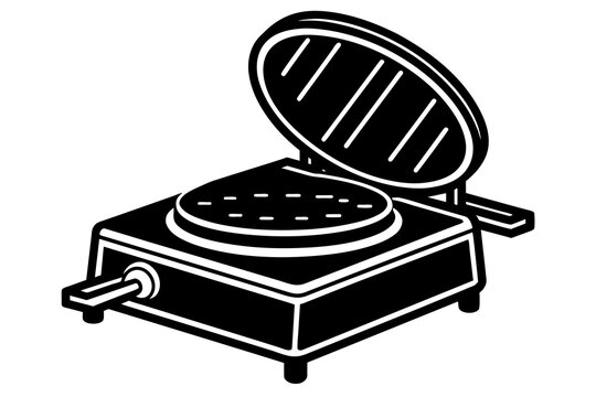 recommend clip art: electric tortilla maker silhouette illustration