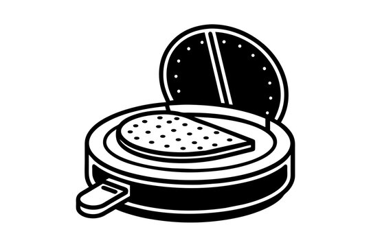 recommend clip art: electric tortilla maker silhouette illustration