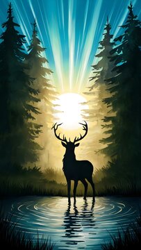 deer in the woods