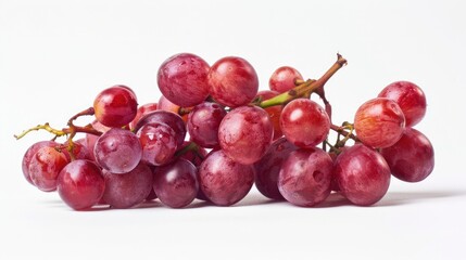 Red grapes against a white backdrop