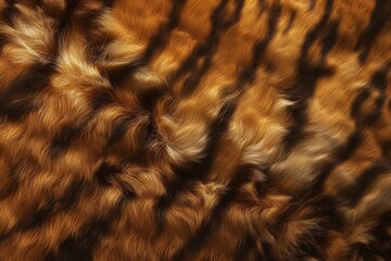 Naklejka premium Close-up of luxurious brown animal fur textured background, perfect for fashion, wallpaper, and cozy comfort designs