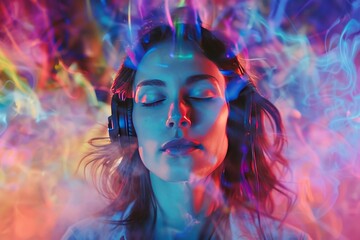 Fototapeta premium Optimizing Sleep Behavior with Scientific Techniques: Combining NREM Sleep Studies and Healthy Sleep Habits for Enhanced Sleep Environment and Technology Integration.