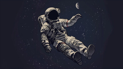 Astronaut Adrift in the Starry Expanse