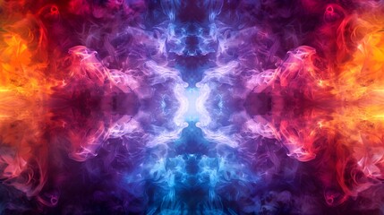 Fototapeta na wymiar Explosive Cosmic Energy Abstract Flames Surreal Digital Dramatic Colorful Fiery Glowing Moody Atmosphere Background