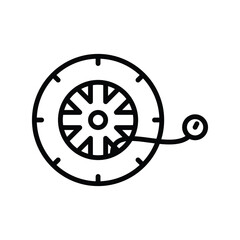 Obraz premium car air pump line icon vector design illustration template