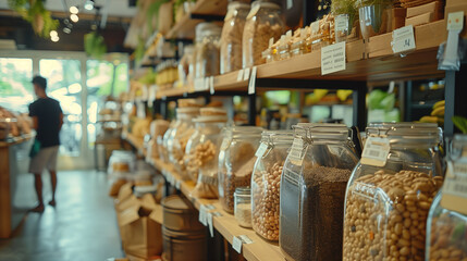 Eco-Friendly Zero-Waste Grocery Store Interior