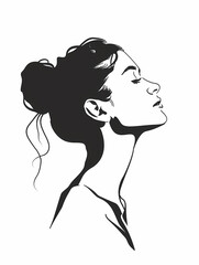 Simplified Female Profile Line Art
Stylized Woman's Silhouette in Black and White
Minimalist Woman's Face Contour Drawing
Elegant Female Portrait in Line Illustration