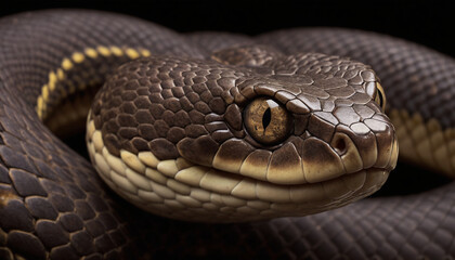 Fototapeta premium Detailed Close-Up of a Snake’s Mesmerizing Gaze