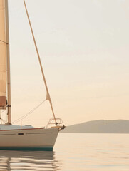 Fototapeta premium sailboat, small sailing yacht on the water