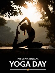 international yoga day illustration display