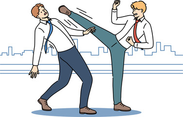 Fierce competition among business men caused scramble for positions and opportunities to gain new clients. Fierce competition and struggle of company managers who want to achieve goal at any cost