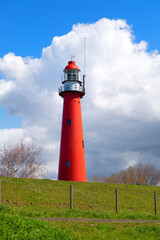 Red lighthouse in Holland - 794391739