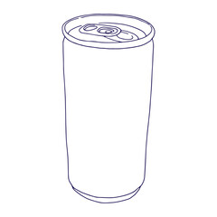 シンプルな缶の線画イラスト