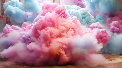 Colorful cotton candy