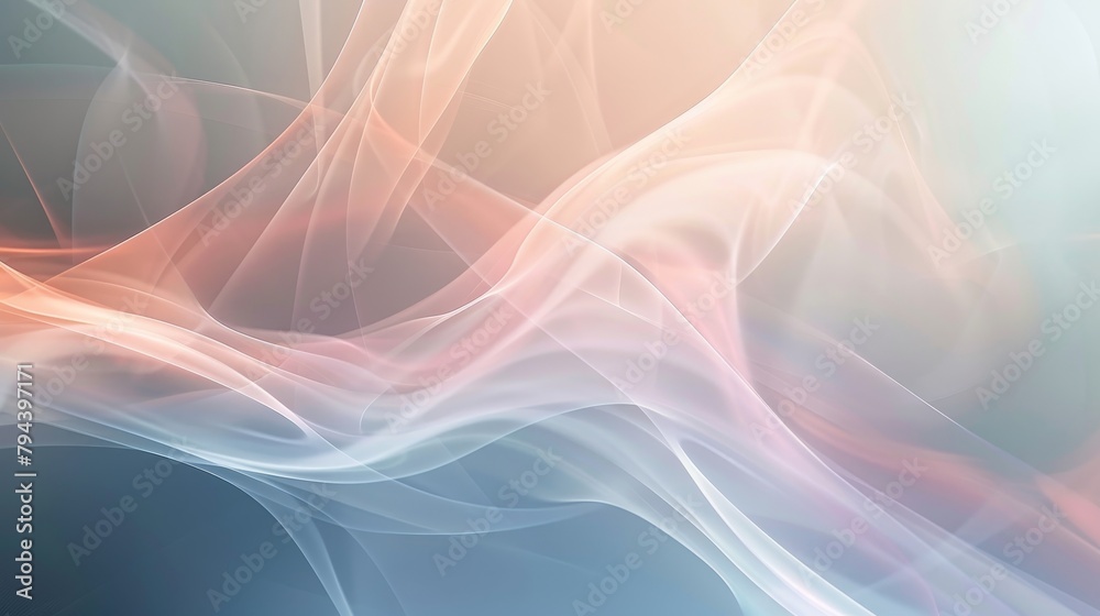 Fototapete abstract interpretation of clean energy sources in soft tones ai generated illustration