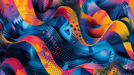 Fototapeta premium Abstract patterns inspired by sustainable energy solutions AI generated illustration