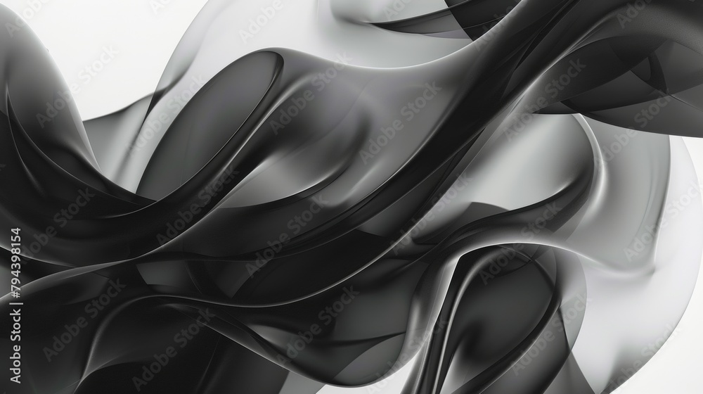 Fototapete abstract shapes morphing and twisting in an endless loop ai generated illustration