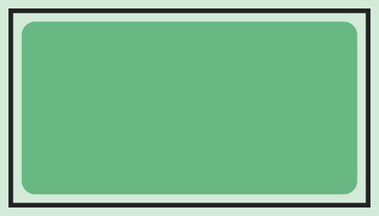 matte green background with border looks like a frame. Premium flat backdrop empty for text in business card size