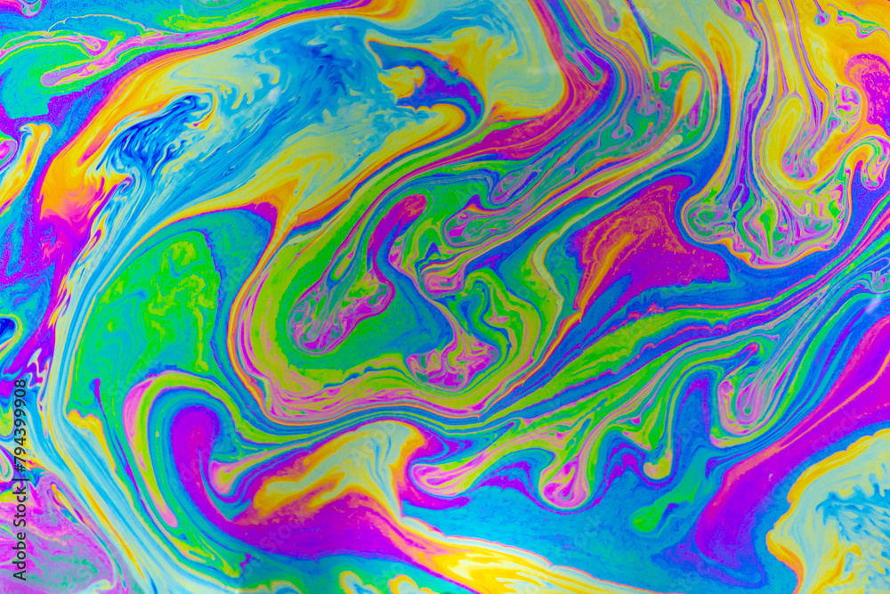 Wall mural psychedelic multicolored background abstract. rainbow colors. patterns background. photo macro shot 