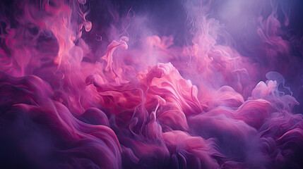 Abstract liquid smoke background. Pink magenta purple color ink dynamic motion background - obrazy, fototapety, plakaty