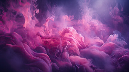 Abstract liquid smoke background. Pink magenta purple color ink dynamic motion background